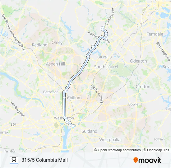 315 Bus Line Map