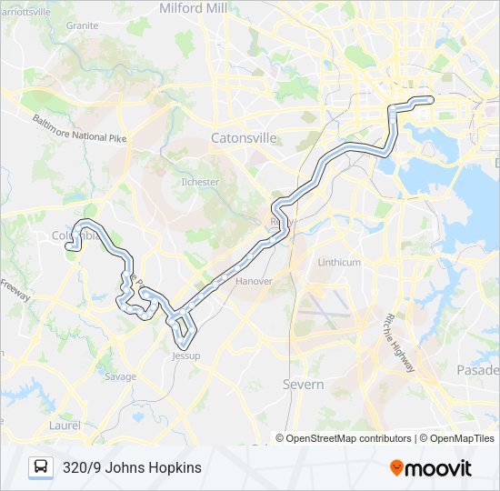 320 Bus Line Map