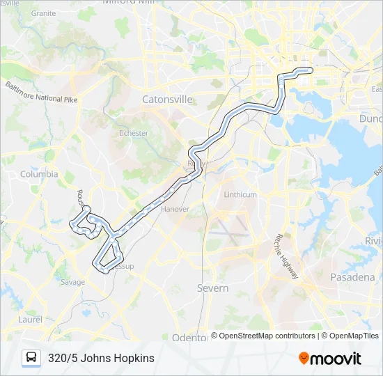 320 Bus Line Map