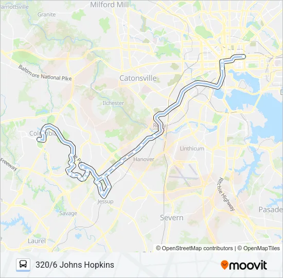 320 Bus Line Map