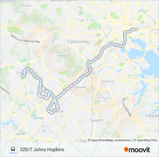 320 Bus Line Map