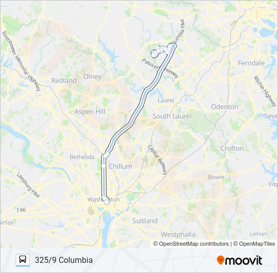 325 bus Line Map