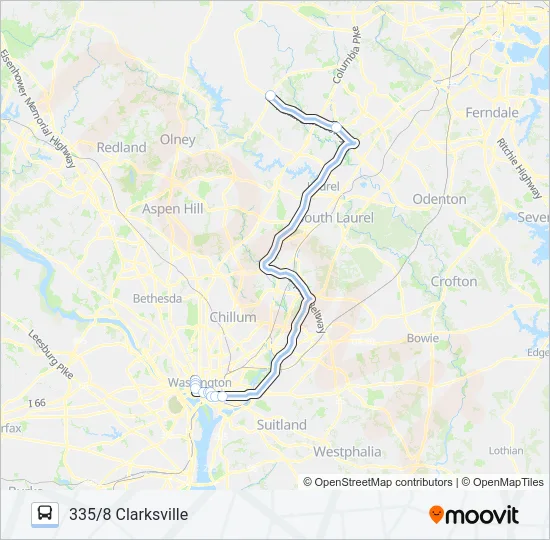 335 Bus Line Map