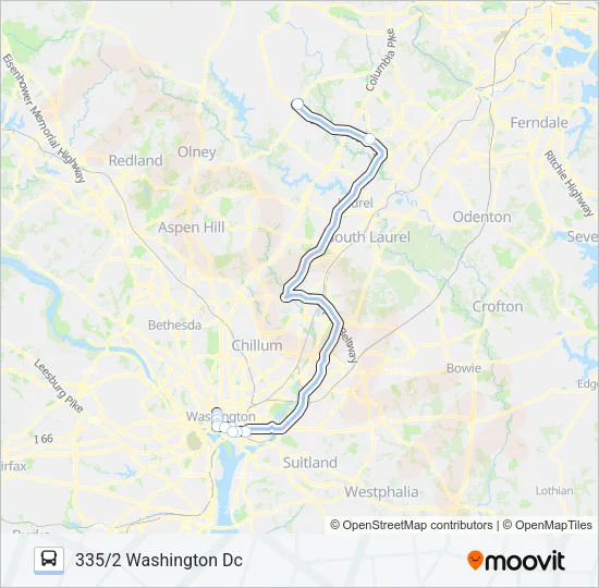 335 Bus Line Map