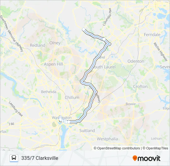 335 Bus Line Map