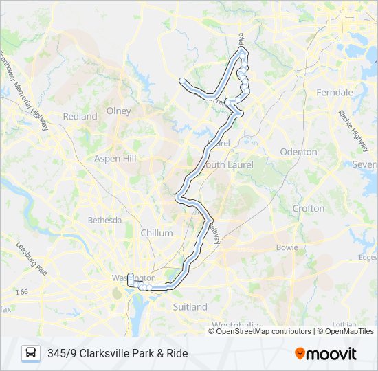 345 Bus Line Map