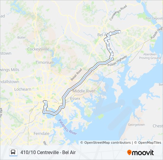 410 Route: Schedules, Stops & Maps - 410/10 Centreville - Bel Air (Updated)