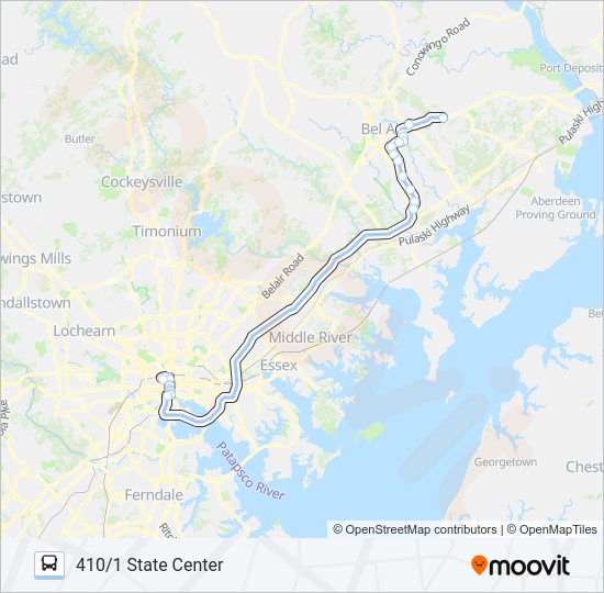 410 bus Line Map