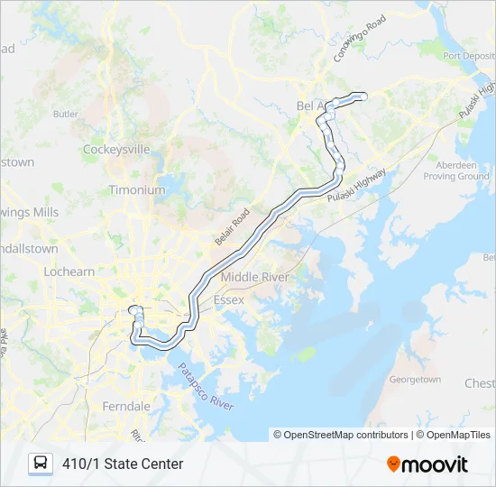 410 Bus Line Map