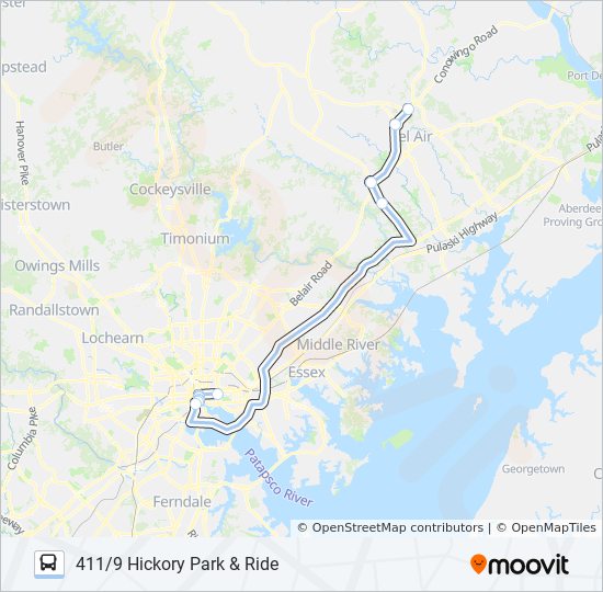 411 Bus Line Map