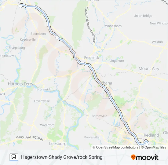 505 Bus Line Map