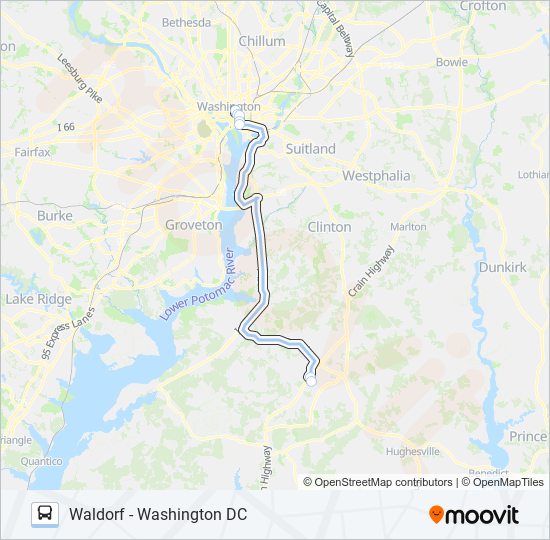 Mapa de 610 de autobús