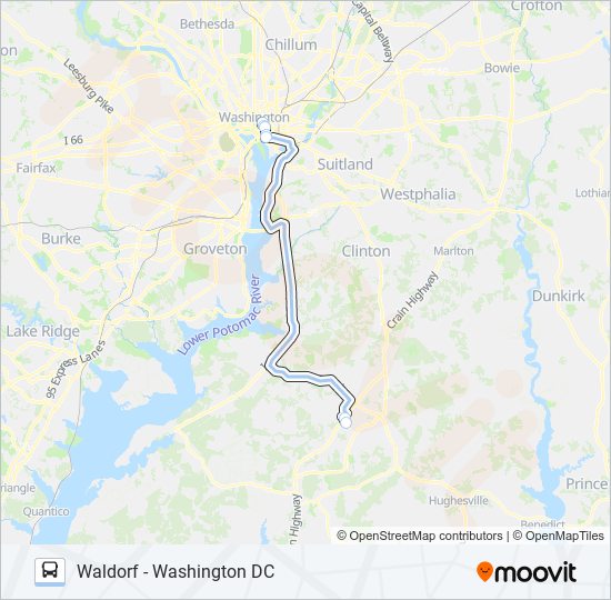 Mapa de 610 de autobús