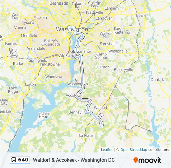 640 Bus Line Map