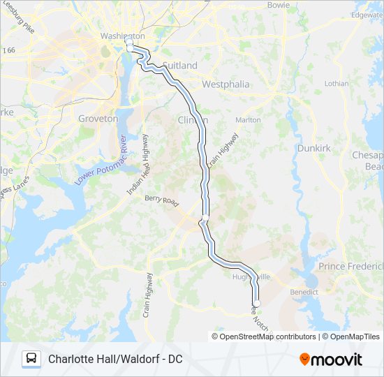 705 bus Line Map