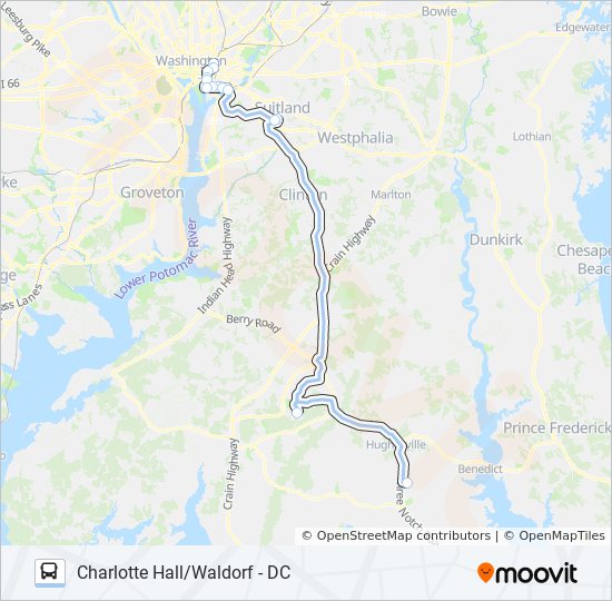 735 bus Line Map