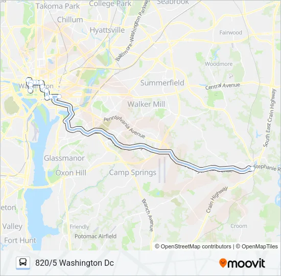 820 Bus Line Map