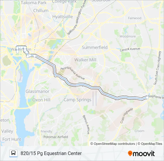 820 Bus Line Map