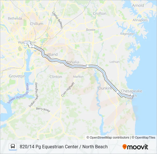 820 Bus Line Map