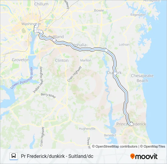 850 Bus Line Map