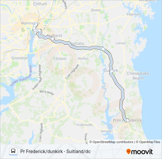 850 Bus Line Map