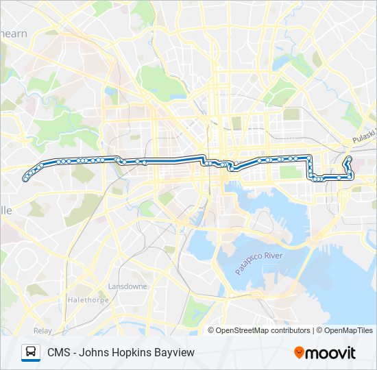 CITYLINK BLUE bus Line Map