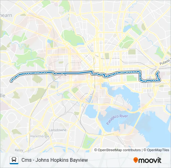 CITYLINK BLUE Bus Line Map