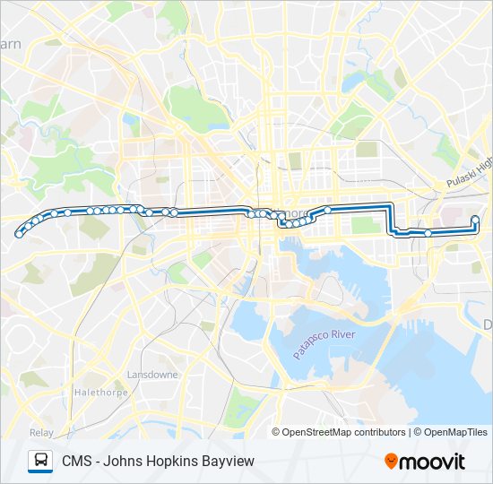 CITYLINK BLUE bus Line Map