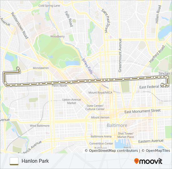 Mapa de CITYLINK GOLD de autobús