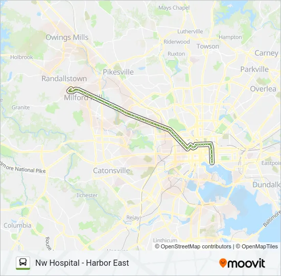 CITYLINK LIME Bus Line Map