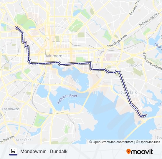 CITYLINK NAVY bus Line Map