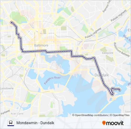 CITYLINK NAVY Bus Line Map
