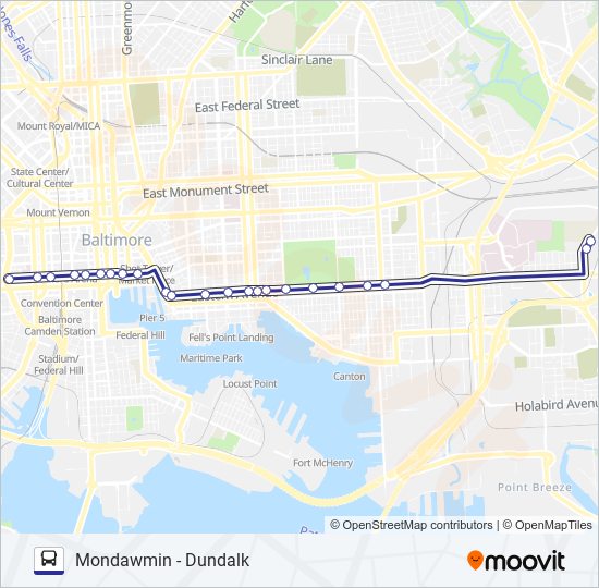 CITYLINK NAVY bus Line Map