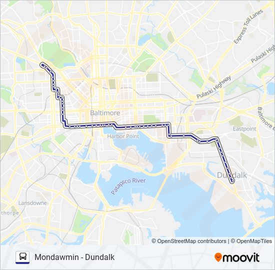 CITYLINK NAVY bus Line Map