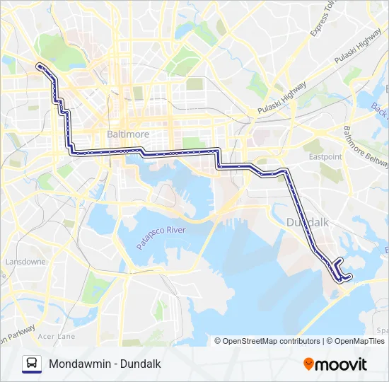 CITYLINK NAVY Bus Line Map