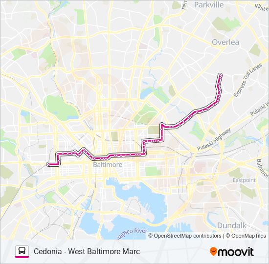 CITYLINK PINK bus Line Map