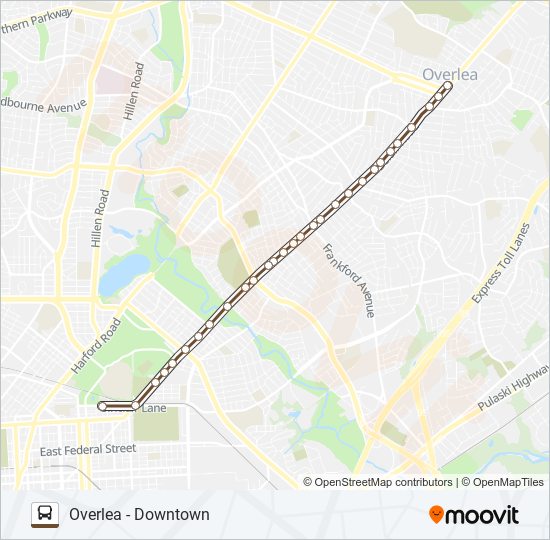 CITYLINK BROWN bus Line Map