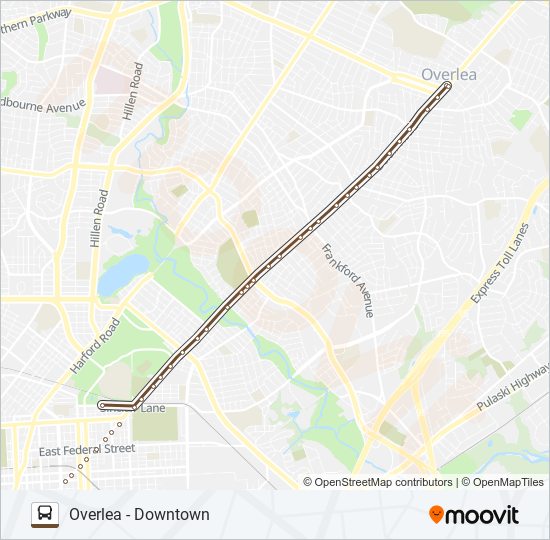 Mapa de CITYLINK BROWN de autobús