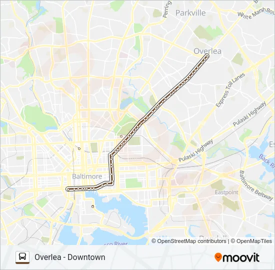 CITYLINK BROWN Bus Line Map