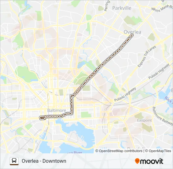 CITYLINK BROWN Bus Line Map