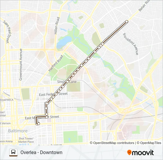 CITYLINK BROWN Bus Line Map