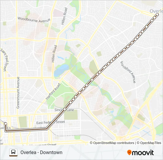 CITYLINK BROWN Bus Line Map