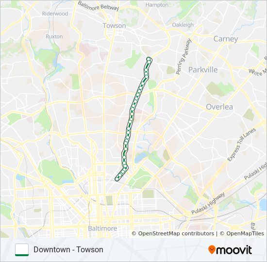 Mapa de CITYLINK GREEN de autobús