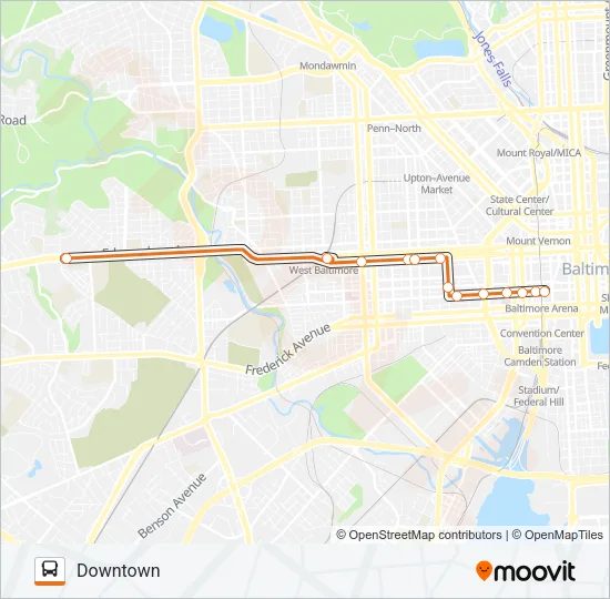 CITYLINK ORANGE Bus Line Map