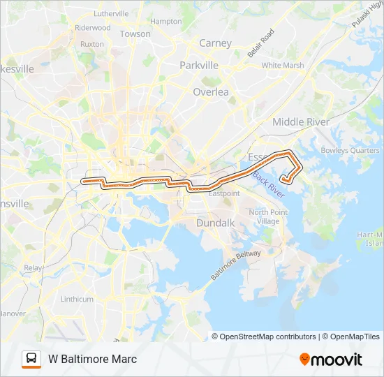 CITYLINK ORANGE Bus Line Map