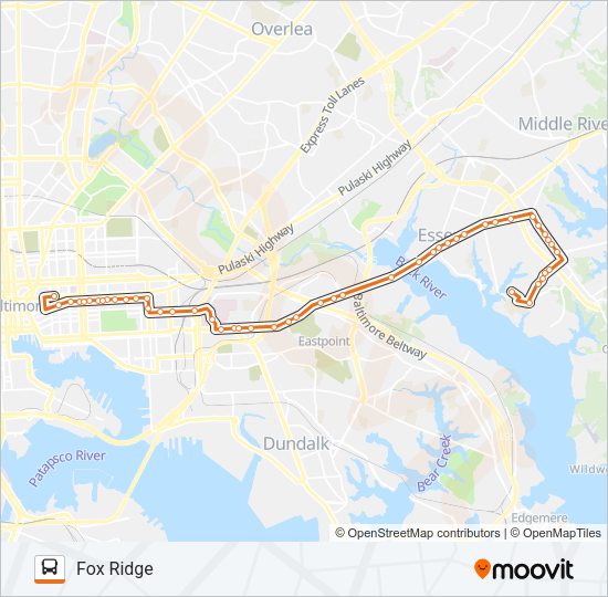 CITYLINK ORANGE Bus Line Map