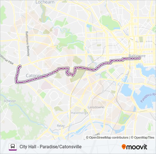 Mapa de CITYLINK PURPLE de autobús