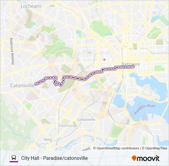 CITYLINK PURPLE Bus Line Map