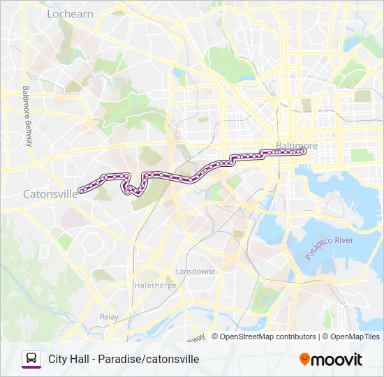 CITYLINK PURPLE Bus Line Map