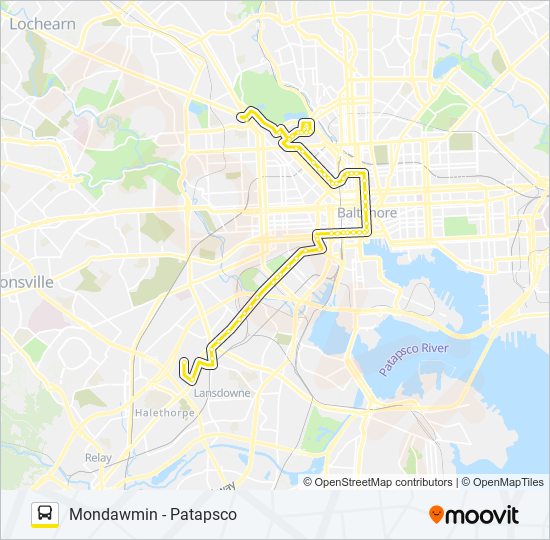 CITYLINK YELLOW bus Line Map